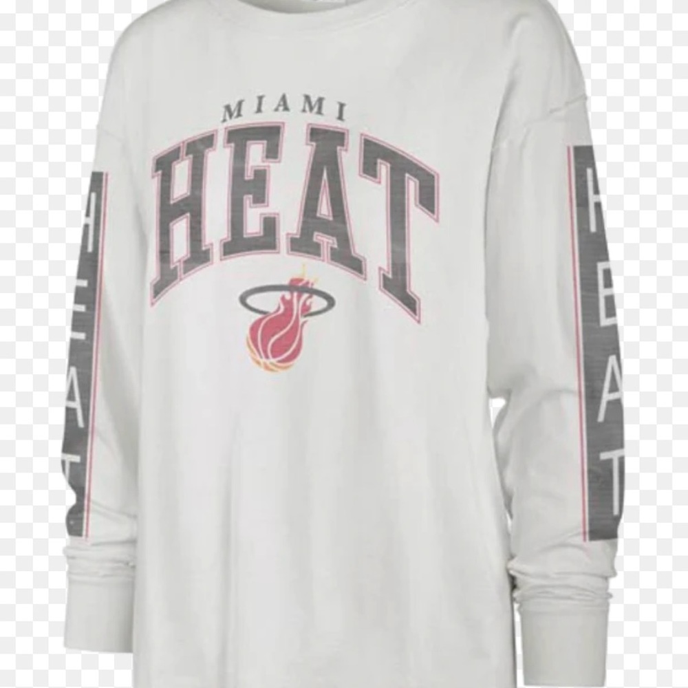 NWT Miami Heat Women’s Long-Sleeve Shirt - Cream, Size XL